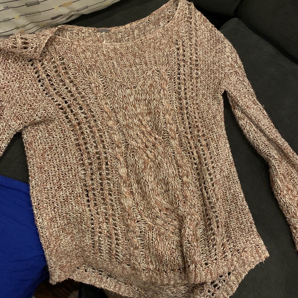 Pink and red sweater